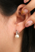 Butterfly Pearl Dangle Earrings-3